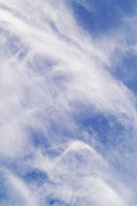 Low angle view of clouds in sky