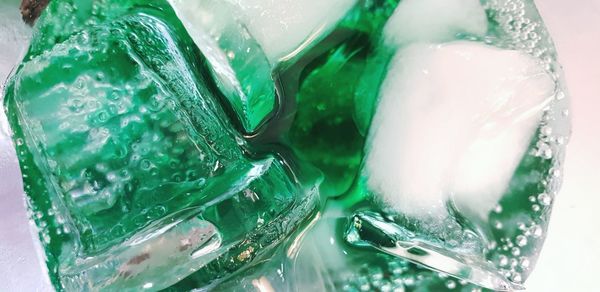 Close-up of ice cream in glass