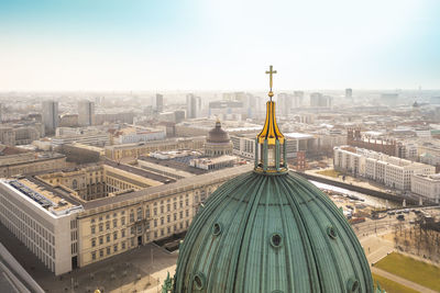 Germany, berlin, mitte borough with dome of berlin cathedral in foreground