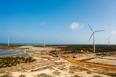 Group of windmills for renewable electric energy production.kalpitiya, sri lanka. wind power station