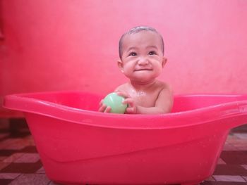 Baby in bath