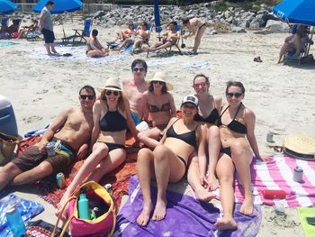 Group of people on beach