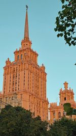 Low angle view of historical building against sky