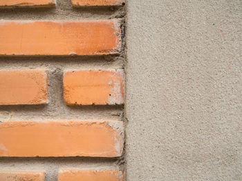 Full frame shot of old brick wall texture at home
