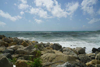 Scenic view of sea against sky