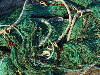 Full frame shot of fishing net