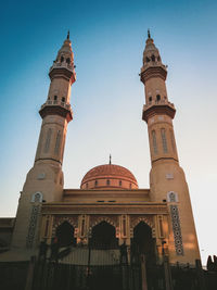 Low-angle view of the mosque against the sky