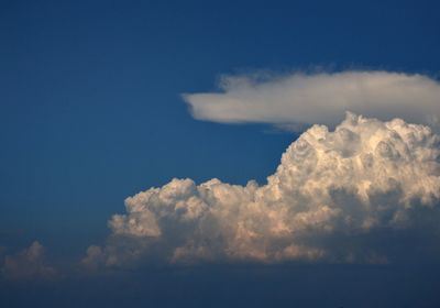 Low angle view of cloudy sky