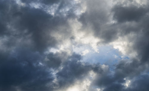 Low angle view of cloudy sky