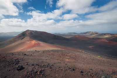 Scenic view of desert against sky