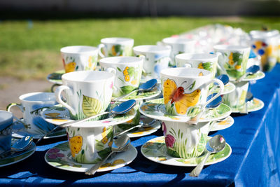 Close-up of food on table