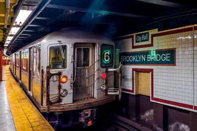 Train at railroad station