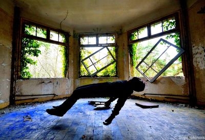 Interior of abandoned building