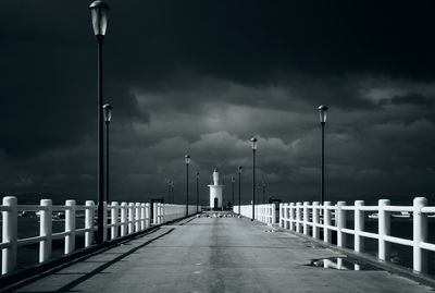 Street light against sky