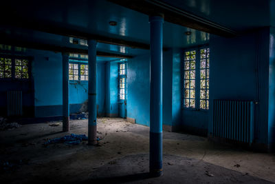 Closed door of building