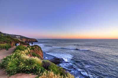 This photo was taken at sunset cliffs, at sundown, in san diego, california using a canon dslr. 