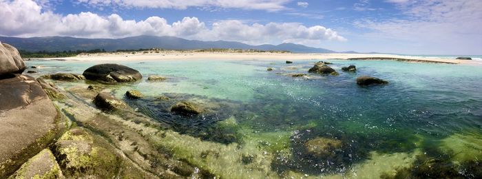 Panoramic view of sea against sky