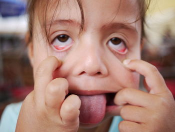 Close-up portrait of boy