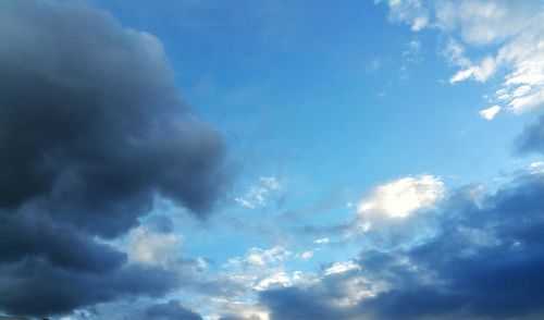 Low angle view of clouds in sky