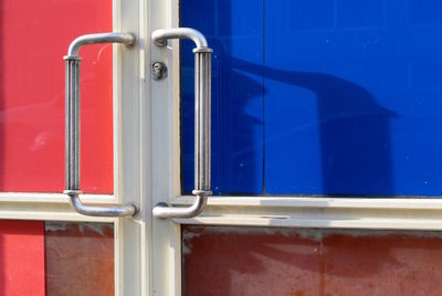 Close-up of blue door