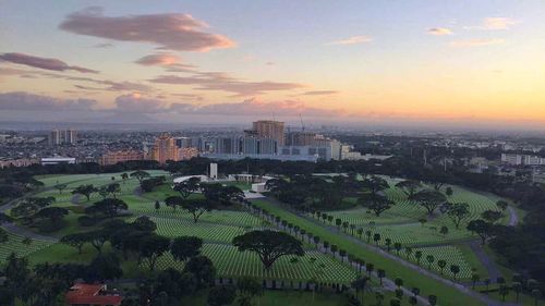 Cityscape at sunset