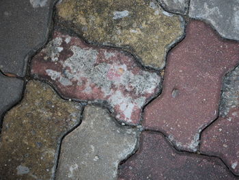 Full frame shot of cracked road