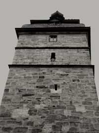 Low angle view of house against sky