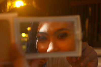 Close-up portrait of woman