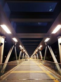 Empty road at night