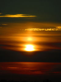 Scenic view of dramatic sky during sunset