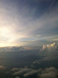 Aerial view of cloudscape during sunset