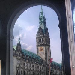 Low angle view of clock tower