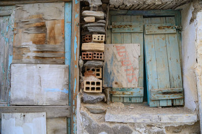 Entrance of old abandoned building