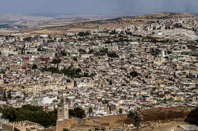 Aerial view of a town