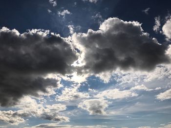 Low angle view of clouds in sky