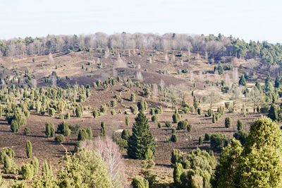 High angle view of landscape against sky