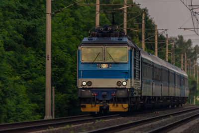 Train at railroad station platform