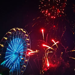 Low angle view of firework display