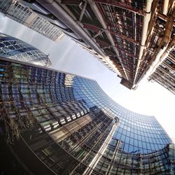 Low angle view of modern office building