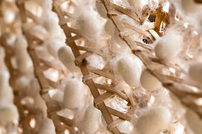 Full frame shot of white ice cream