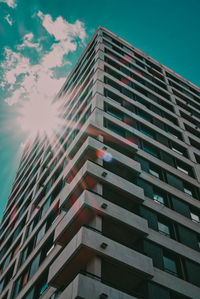 Low angle view of modern building against sky