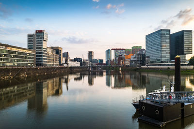 View of the media harbor in düsseldorf.