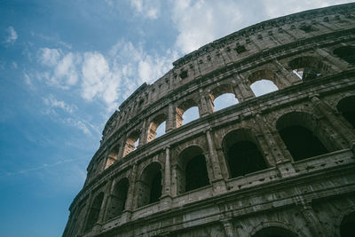 Low angle view of historical building against sky