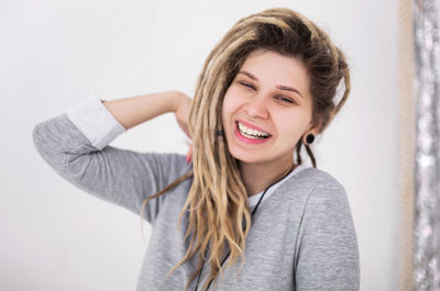Portrait of cheerful smiling woman