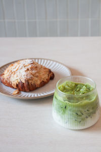 Close-up of food on table