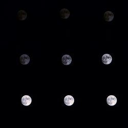 Low angle view of moon in sky