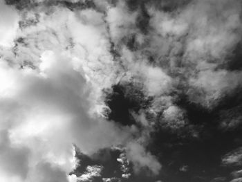 Low angle view of clouds in sky