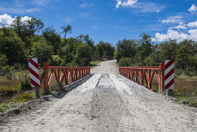 Simple bridge on tierra del fuego in argentina