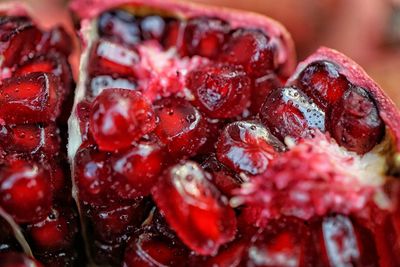 Close-up of pomegranate seeds
