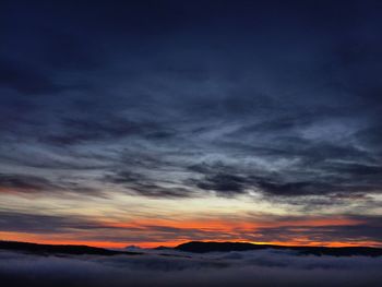 Scenic view of landscape against cloudy sky